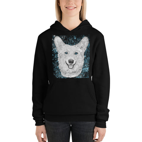 LOVELY DOG WHIT BLEU EYES Unisex hoodie